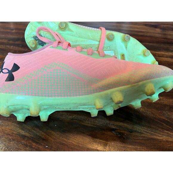 Kids Under Armour Youth Shadow Select 2 Jr Soccer Cleat Boys Size 5, Orange/Pink - Picture 6 of 7